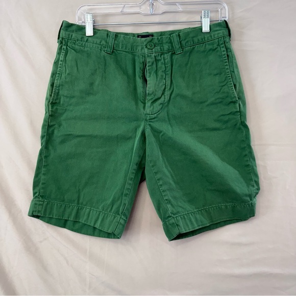 J. Crew Other - J.CREW‎ Shorts Mens Chino Size 29 Green Stanton Flat Front 9” Inseam